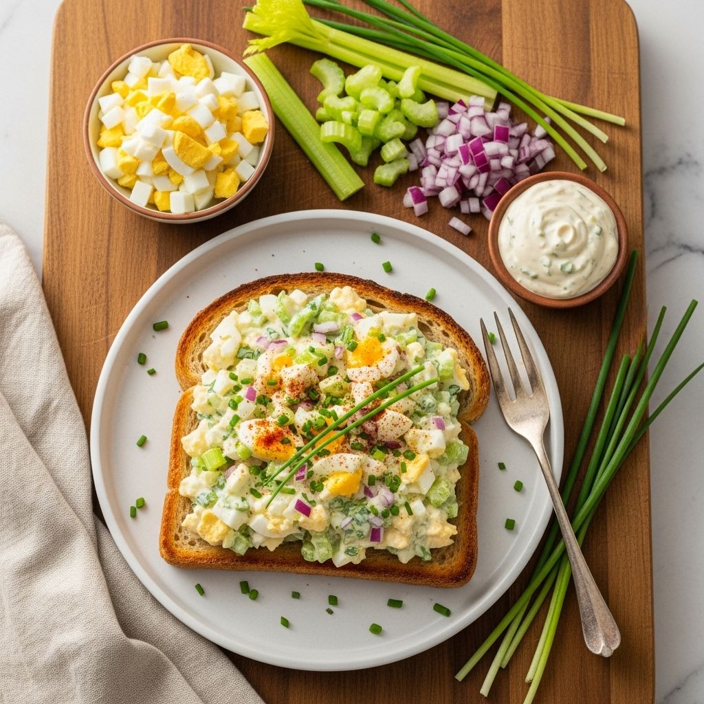 Discover the secrets to making the perfect chopped egg salad toast, plus healthy swaps, prep tricks, and serving ideas.