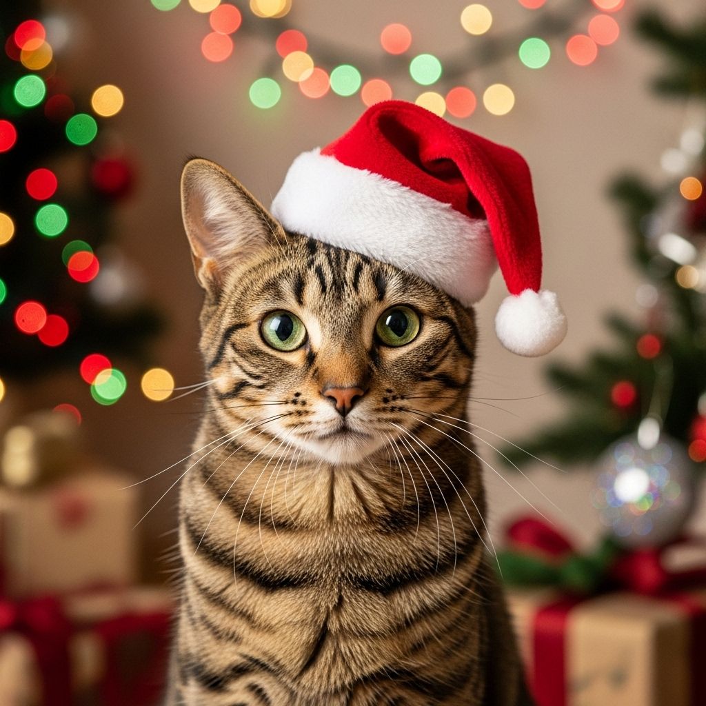 The most magical Christmas cat names inspired by everything jolly, frosty, and festive for your holiday-loving feline.