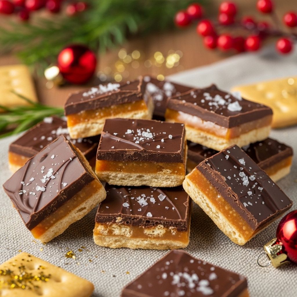 Turn simple crackers into a sweet-toffee treat that’s perfect for festive sharing.