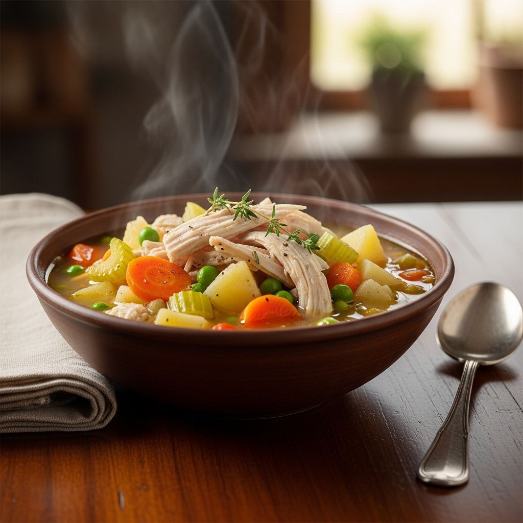 Brimming with tender poultry and fresh veggies, this bowl soothes the soul.