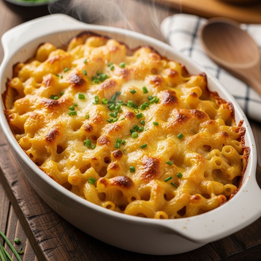 This casserole yields a smooth rich sauce beneath a golden breadcrumb topping.