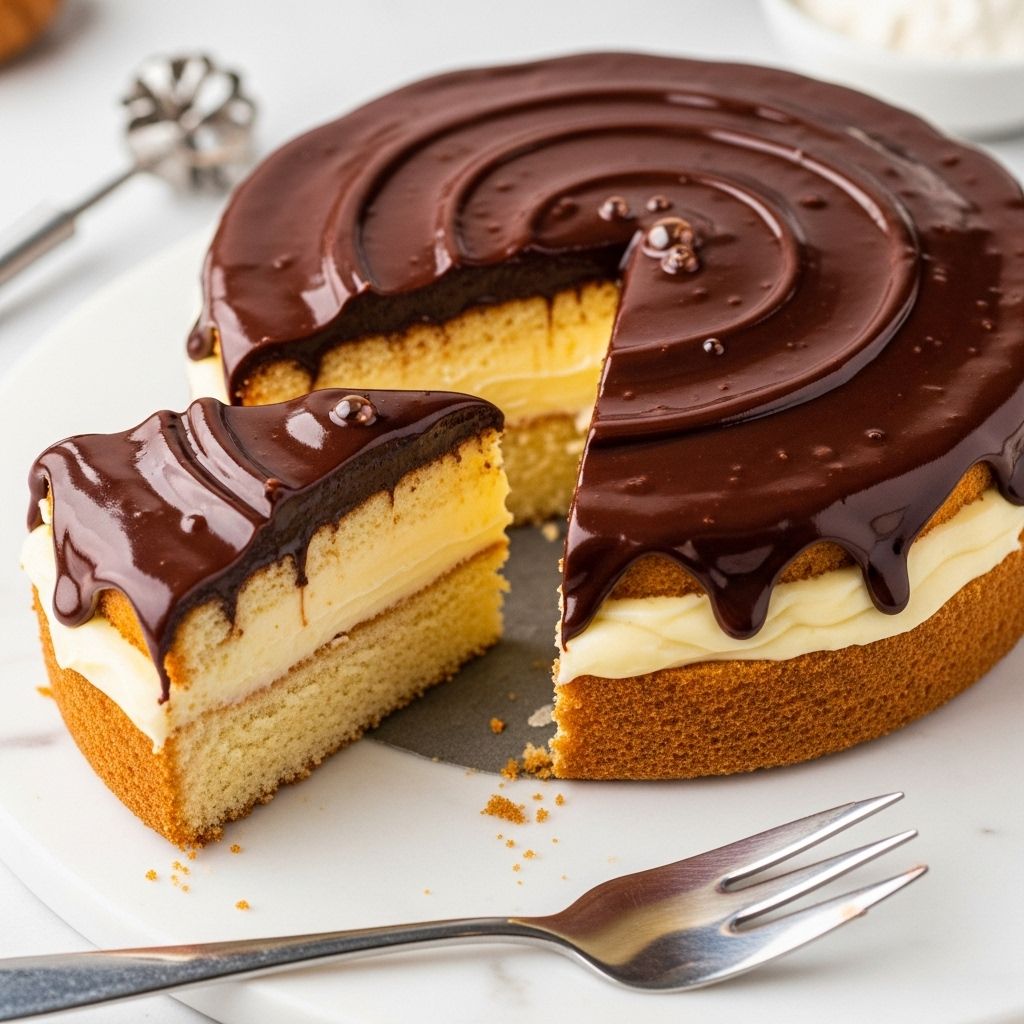 Achieve bakery-quality sponge, silky vanilla filling, and glossy chocolate at home.