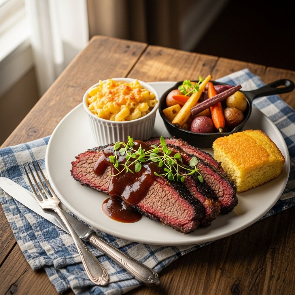 Slow-roasting in rich pan juices delivers fork-tender slices bursting with savory depth.