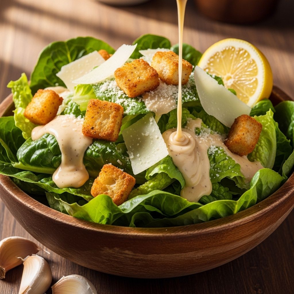 Discover how bold umami flavors and toasted bread bites elevate every leafy bowl.
