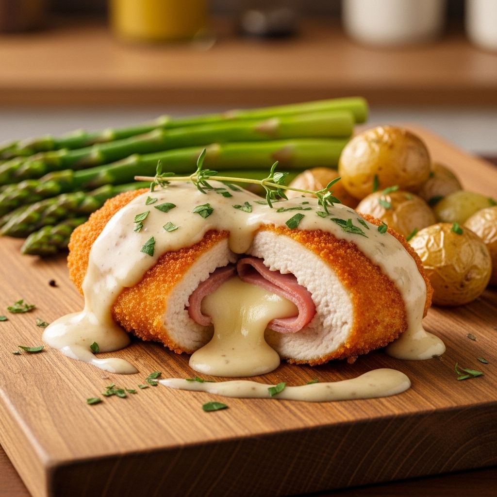 Crispy rolls hide savory ham and gooey cheese for a retro-inspired feast.