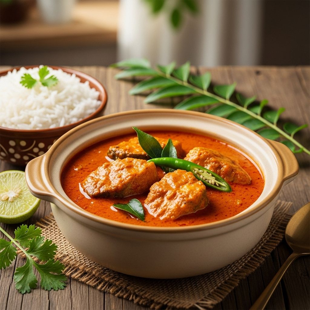 Enjoy a silky coconut sauce tangy with kokum and kissed by fresh coriander leaves.