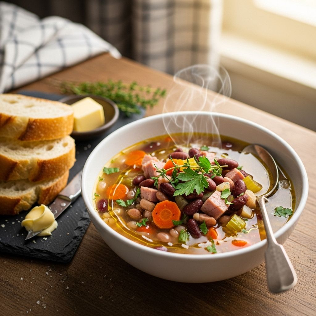 A simple, flavorful soup that transforms leftover ham into a comforting, filling meal.
