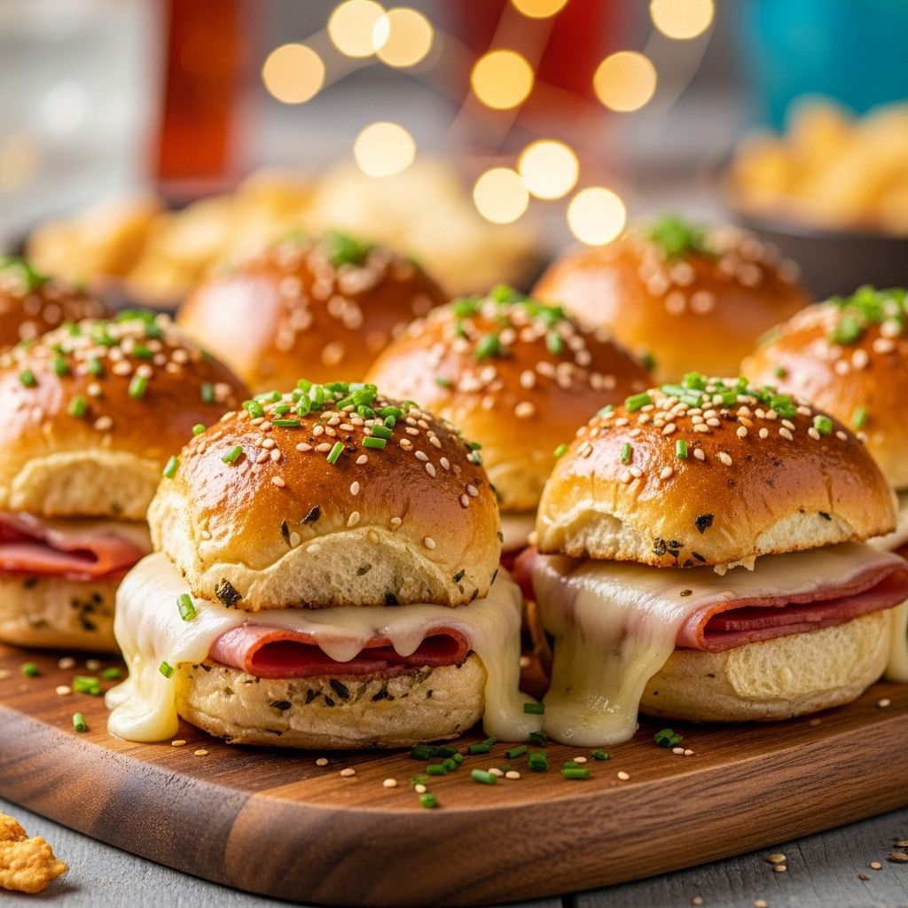 Soft rolls and melty layers combine with a tangy spread for gourmet flavor in every bite.