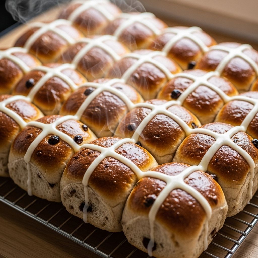 Spices and layered dough create tender, festive rolls crowned with the classic X design.