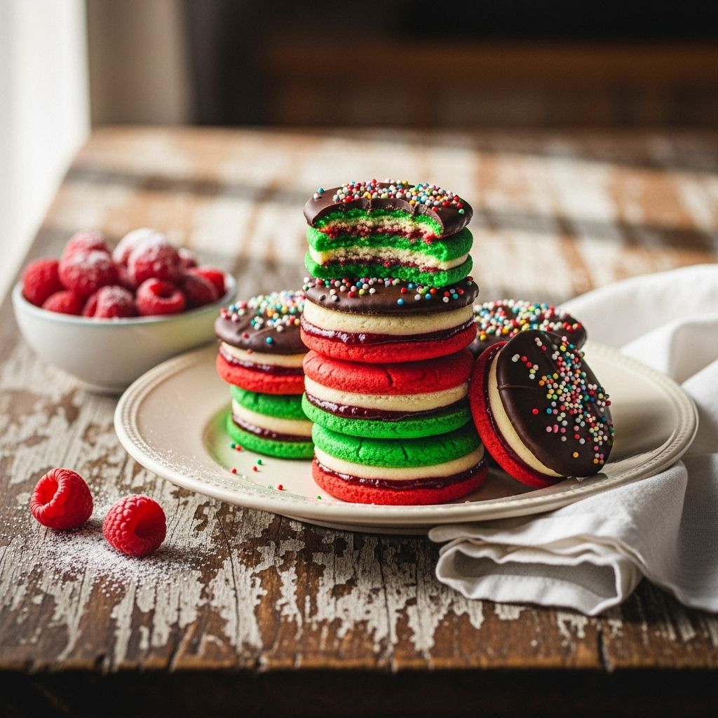 Almond sponge, tart jam, and silky chocolate come together for festive homemade bars.