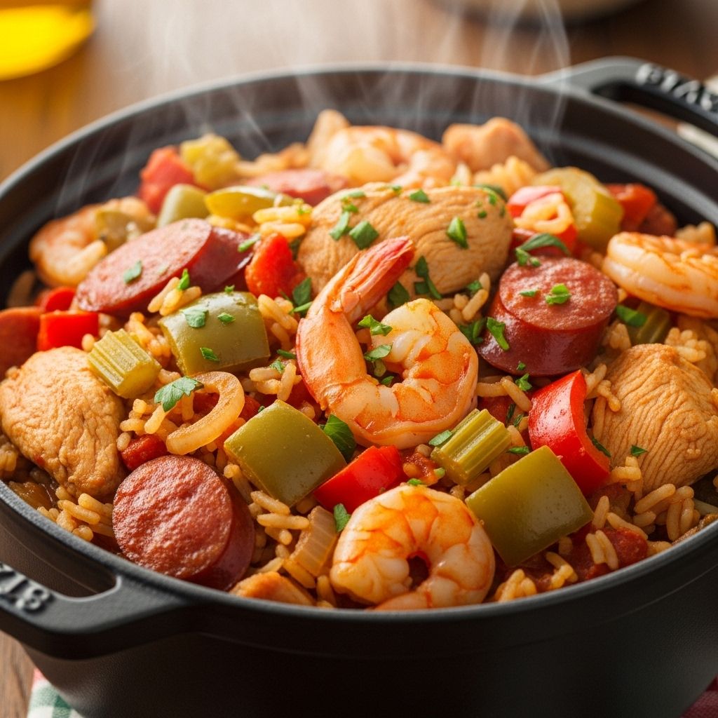 A vibrant Creole celebration of spices, textures, and soulful Louisiana cooking.