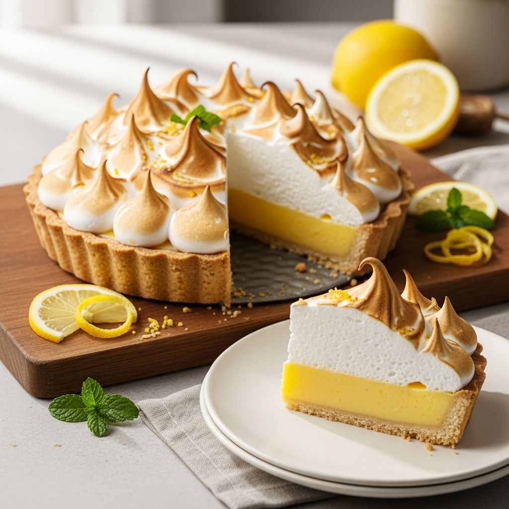 A bright, tangy finish that elevates any celebration with its airy, sun-kissed topping.