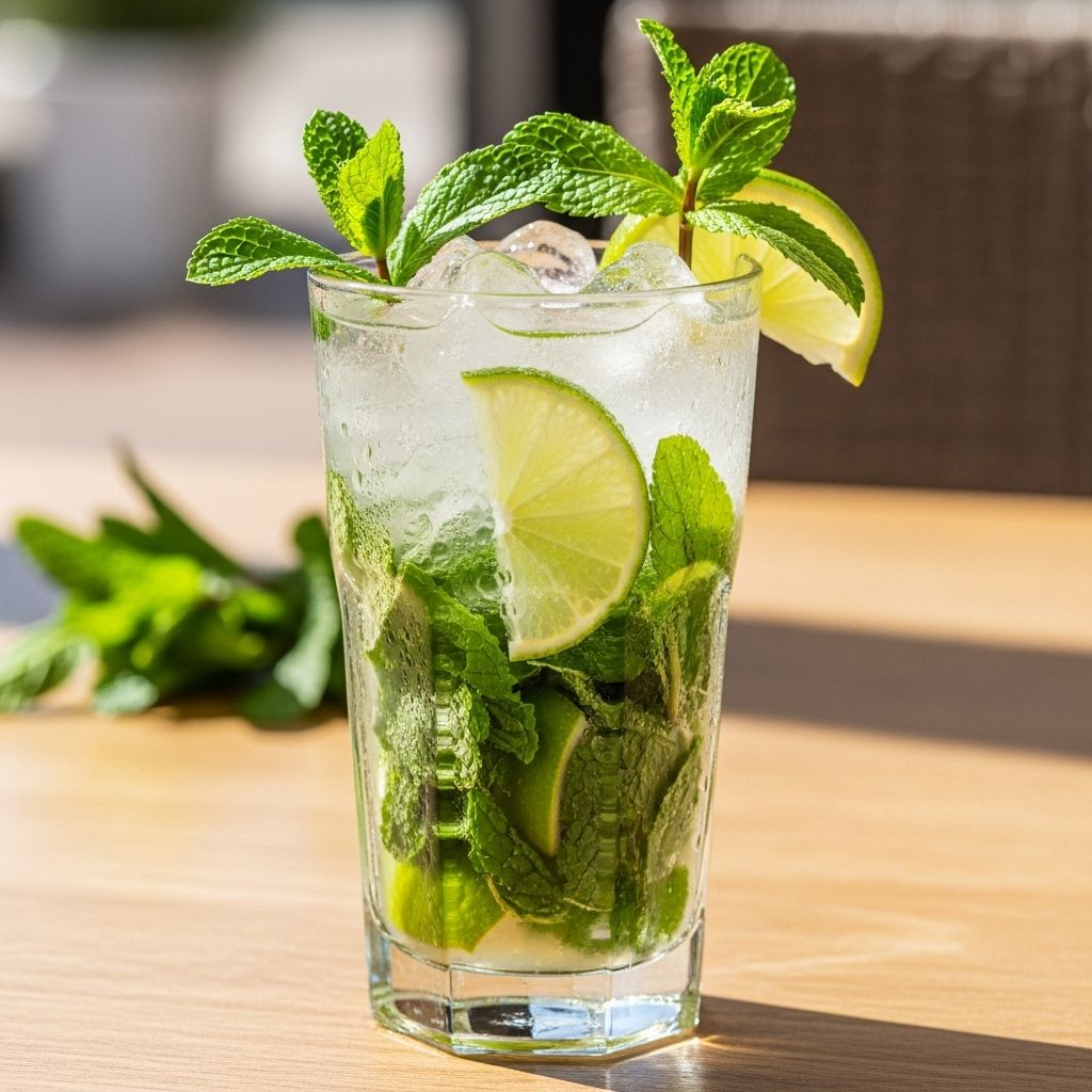 Fresh herbs and zesty lime unite for a crisp, crowd-pleasing island sipper.