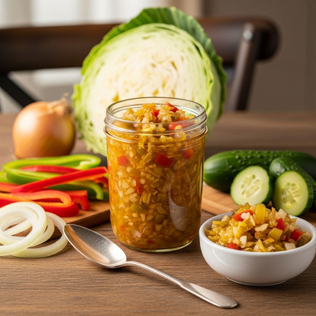 How to Make Classic Southern Chow Chow: A Tangy Relish Recipe Transform fresh summer vegetables into a tangy, crunchy condiment that brightens meals.