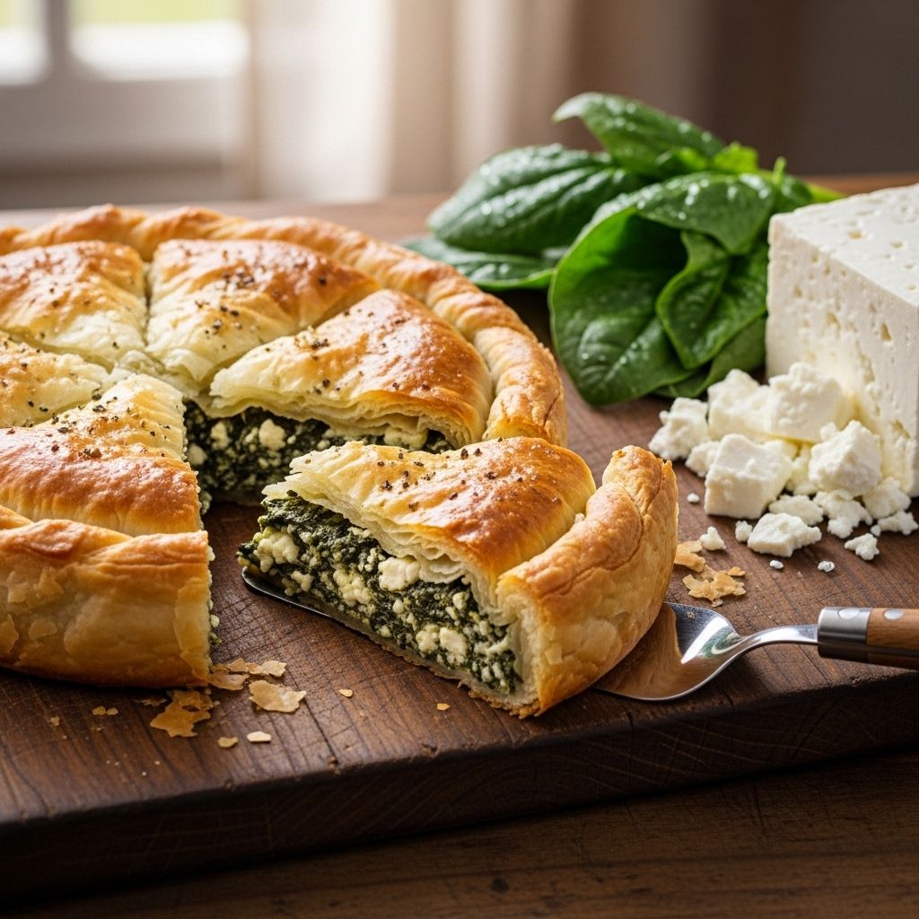 Rich feta and fresh herbs come together in a crisp, buttery pastry for a crowd-pleasing treat.