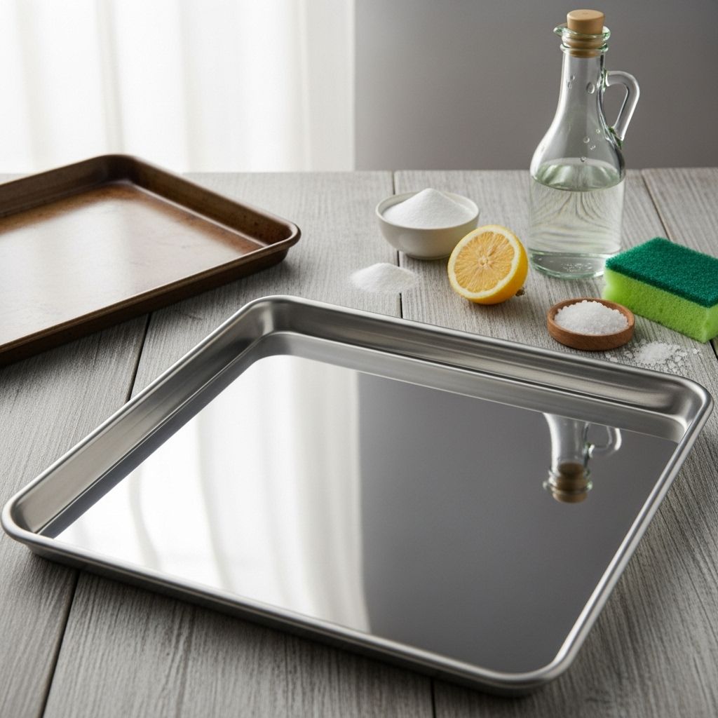 Preserve the seasoned finish and banish baked-on grime for better baking performance.