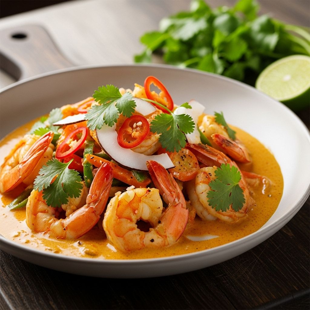 A weeknight dinner bringing exotic flair and tender seafood into one effortless skillet.