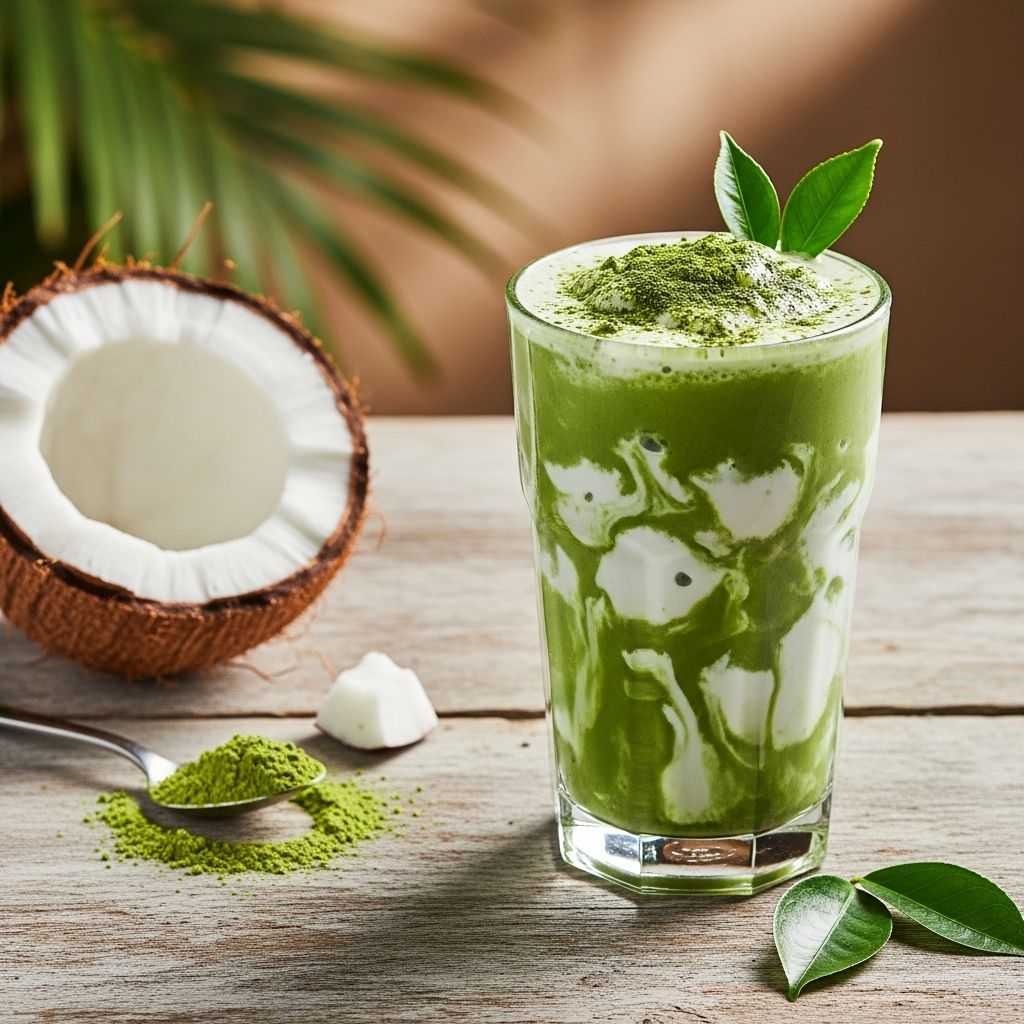 Discover how to create a creamy coconut matcha shake—packed with healthy fats, antioxidants, and tropical flavor, in just five minutes.