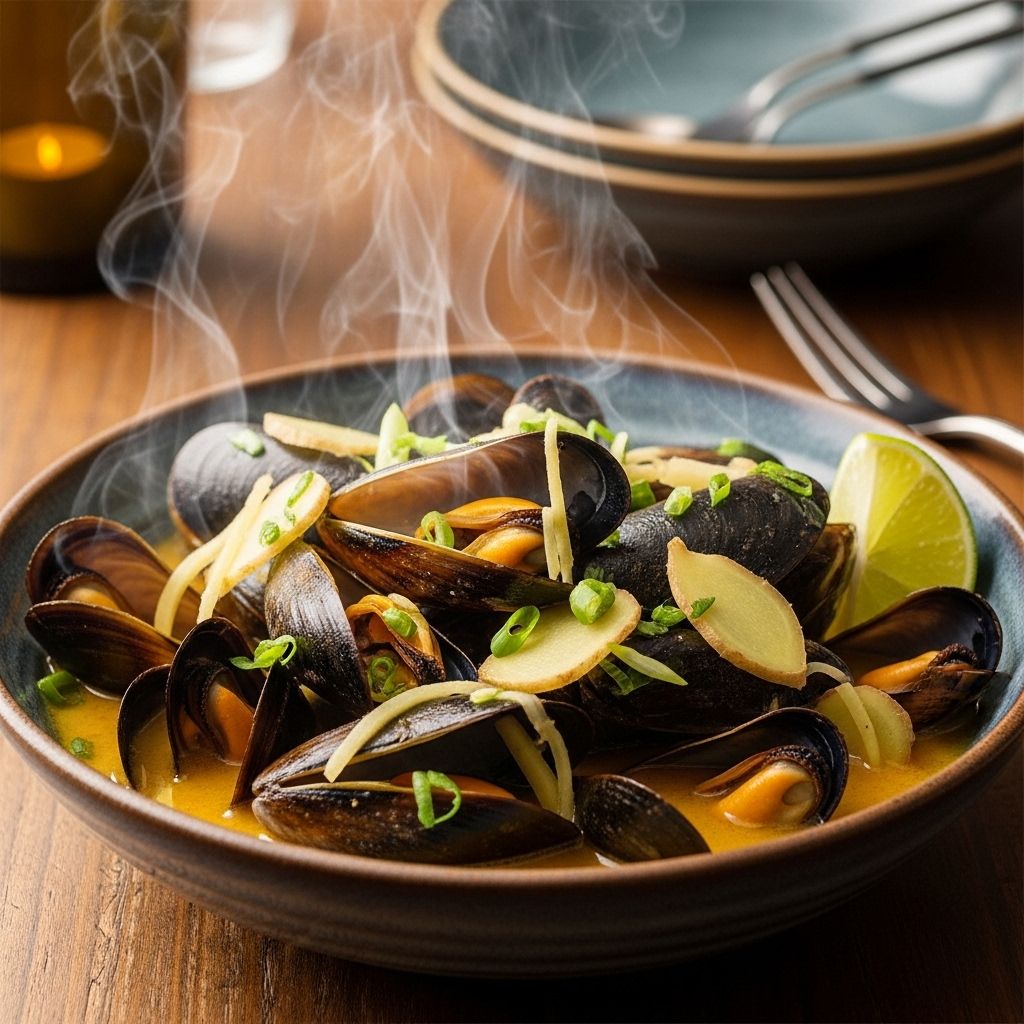 A tropical-infused broth elevates simple seafood into an unforgettable shared meal.