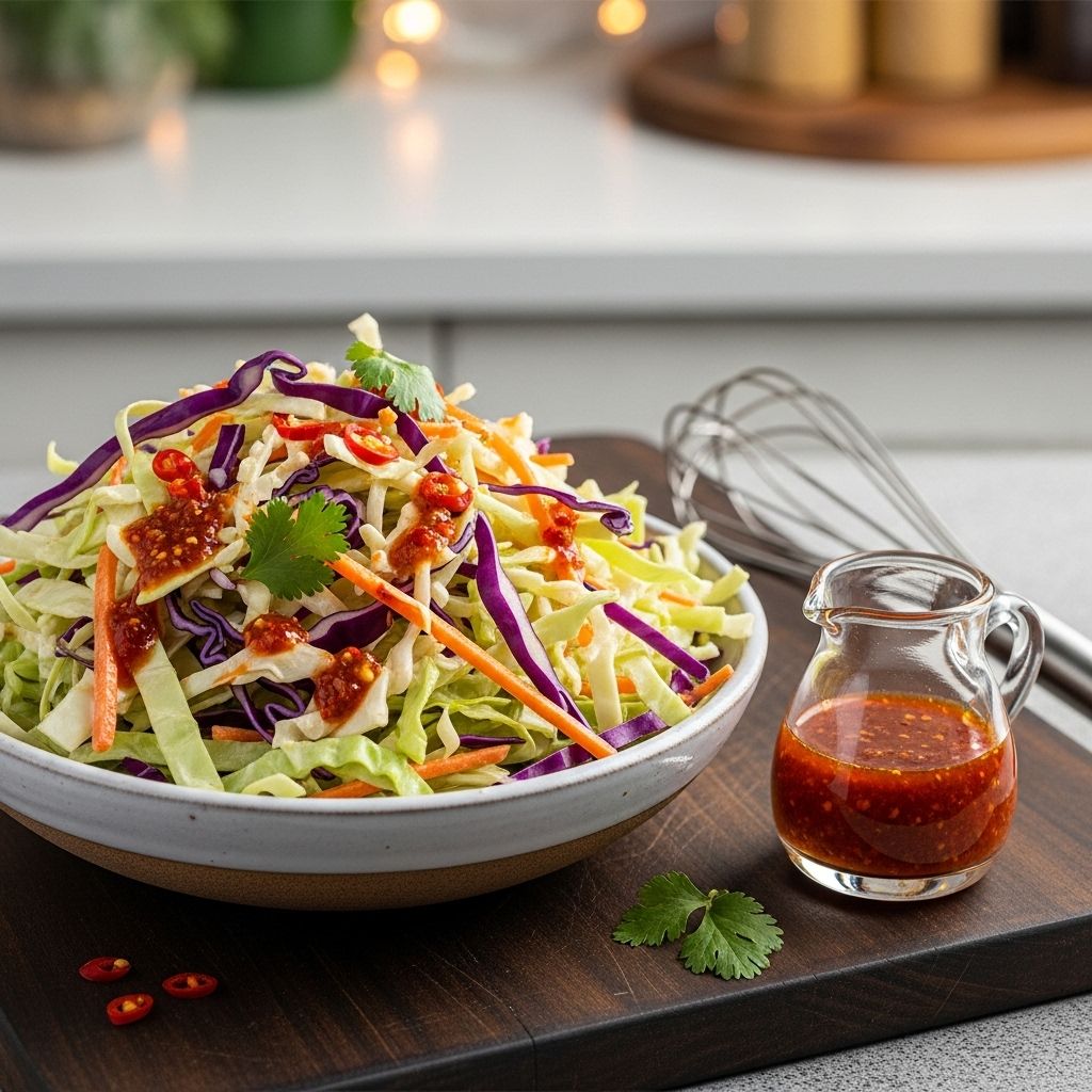 A zesty twist on classic slaw that keeps every bite crisp and full of flavor.