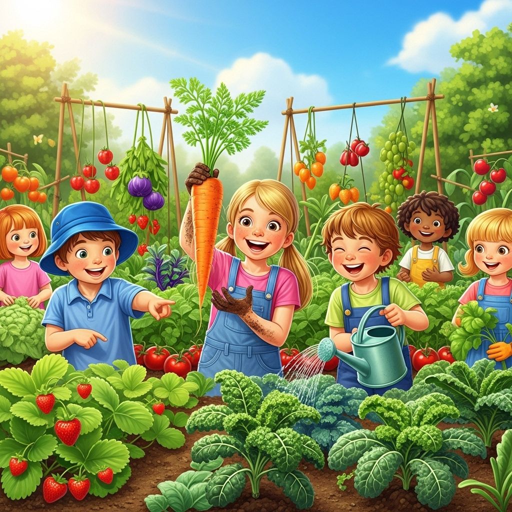 Bursting hues and tasty surprises make planting a fun way to learn about nutrition.