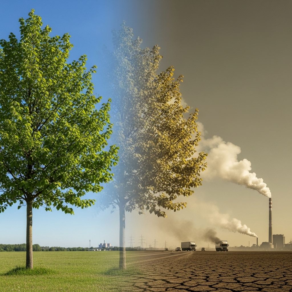 Explore the major air pollutants—where they come from, their health effects, and the vital role of trees in cleaner, safer air.