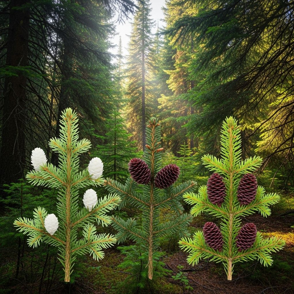 A comprehensive guide to the primary spruce species found across North America, exploring their habitats, unique characteristics, and ecological roles.