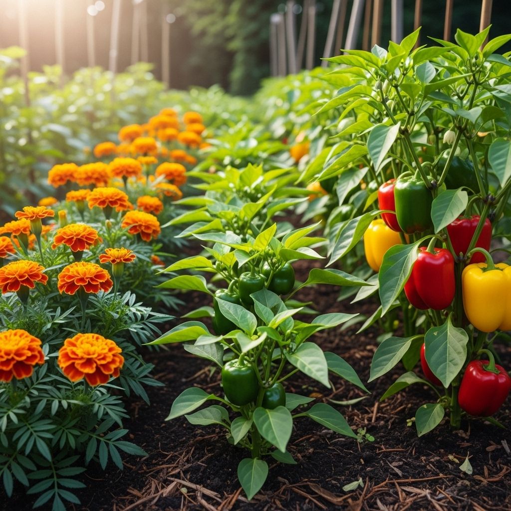 Natural pest defense and pollinator appeal combine for a vibrant garden ecosystem.