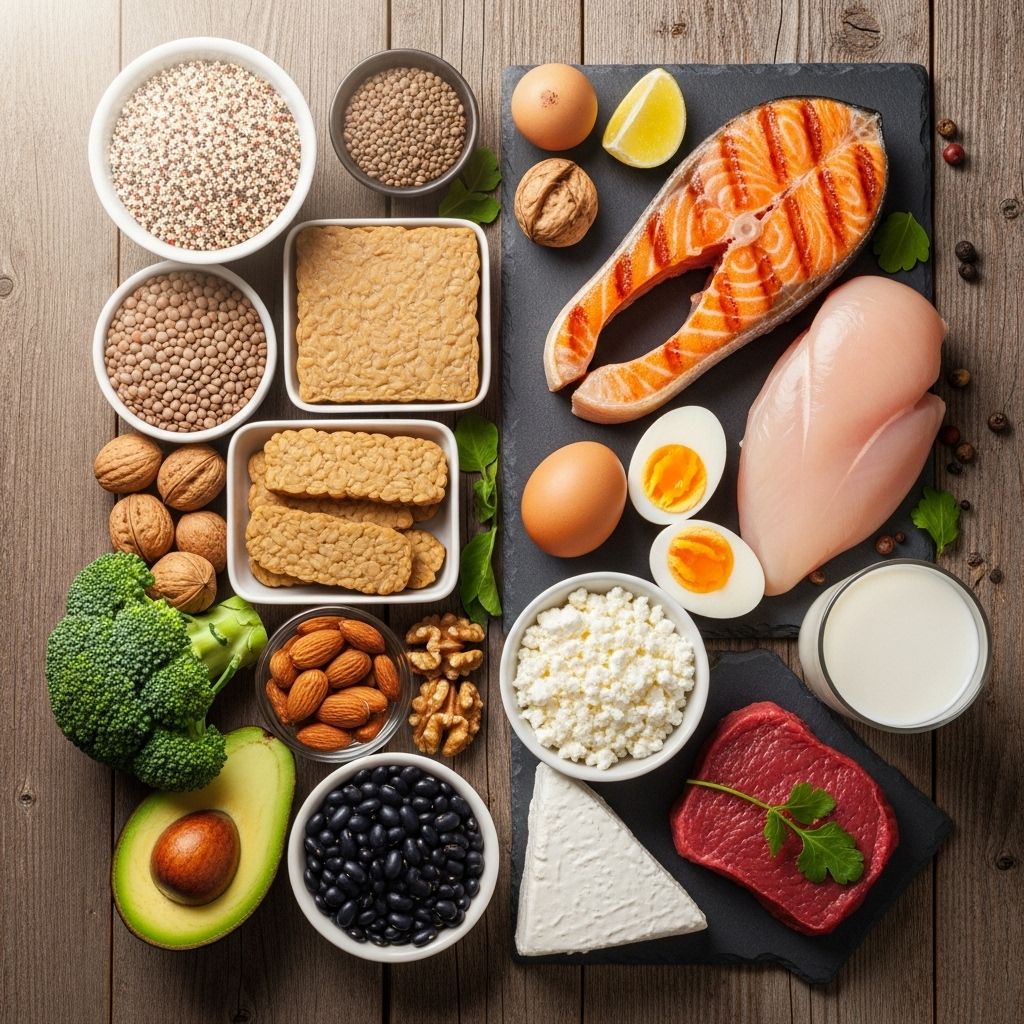 Pair grains, legumes, and seeds, covering every amino acid for balanced nutrition.