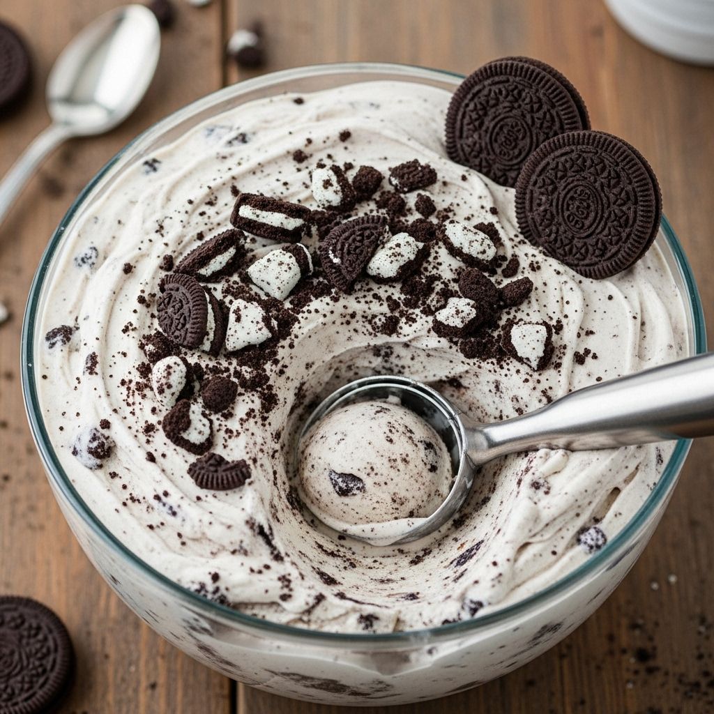 Enjoy a velvety sweet base with crunchy bursts in every scoop made right at home.