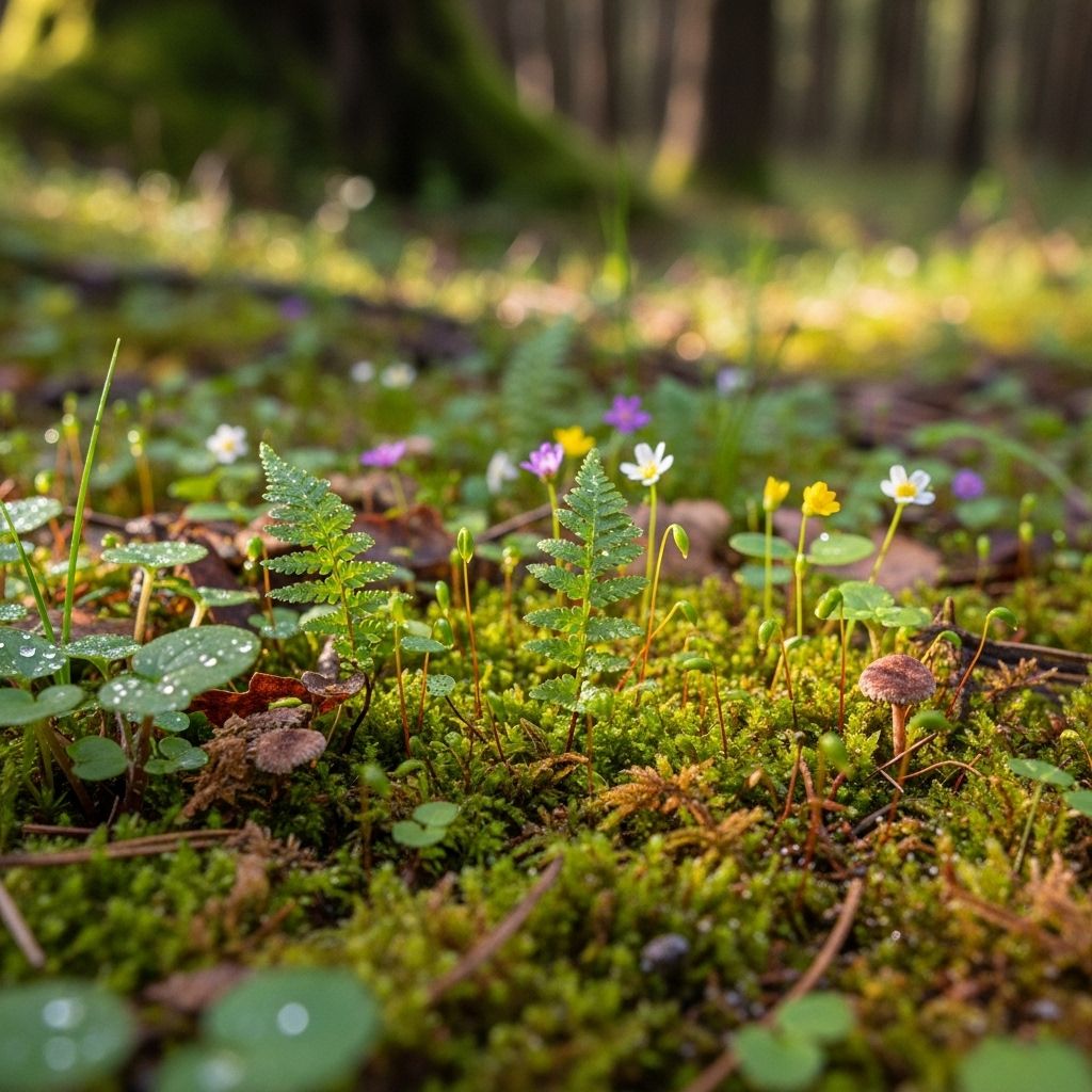 Discover the remarkable diversity and resilience of the tiniest plants found in forest ecosystems around the world.