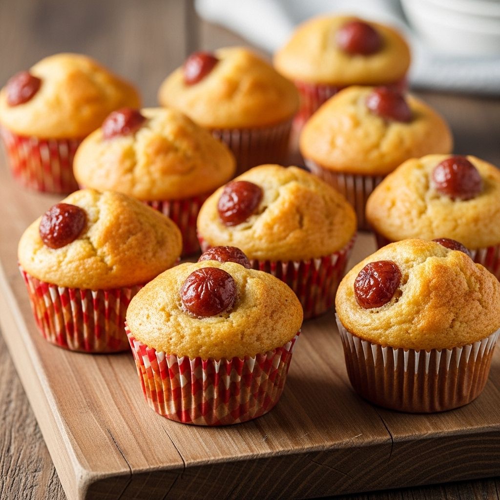 Bite-sized versions of a fairground classic, pairing sweet cornbread with savory sausage.
