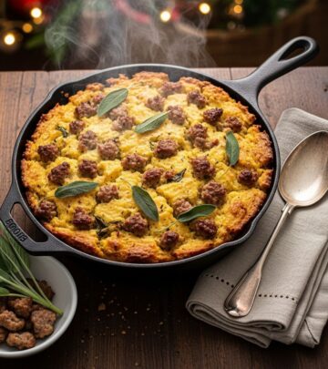 A herb-infused holiday side that delivers moist, golden bites with a crisp finish.