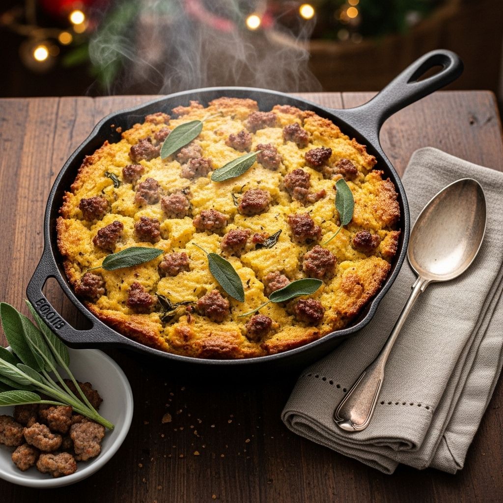 A herb-infused holiday side that delivers moist, golden bites with a crisp finish.