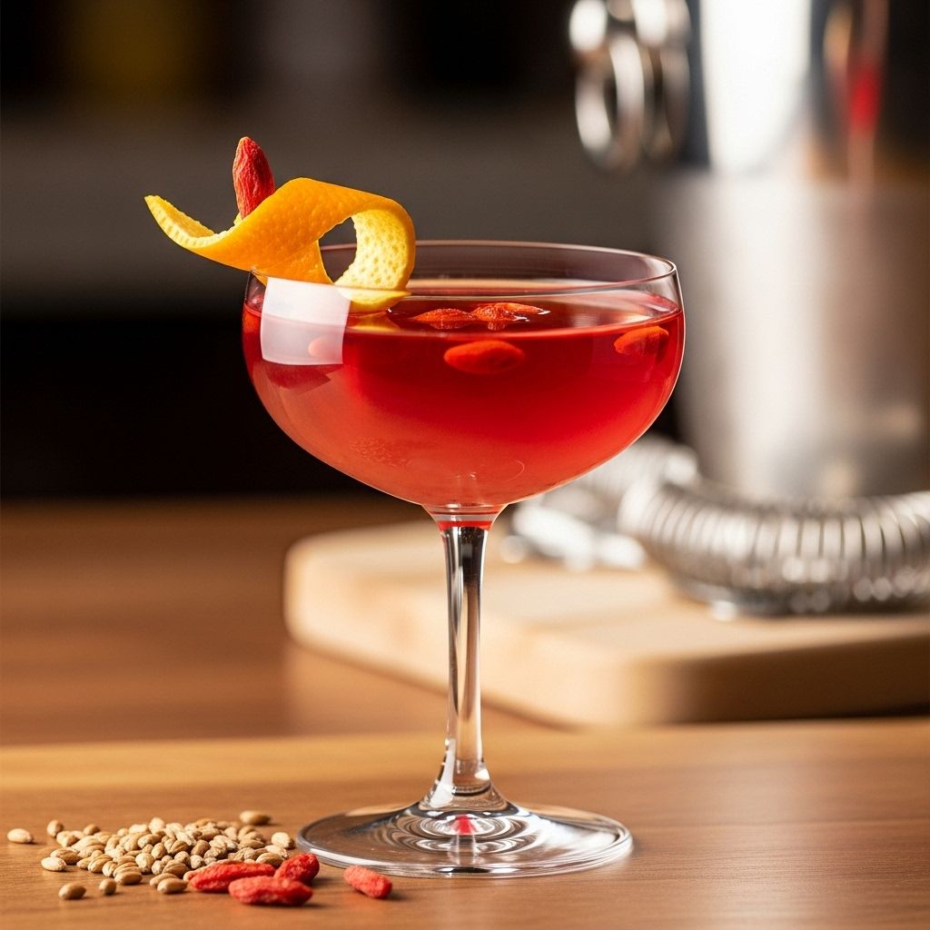 Experience a harmonious sip that balances spice, citrus brightness, and subtle sweetness.