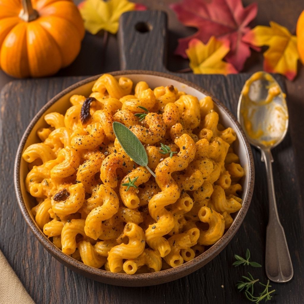 Smoky gouda and pumpkin puree unite under a crunchy sage-panko topping for a cozy twist.