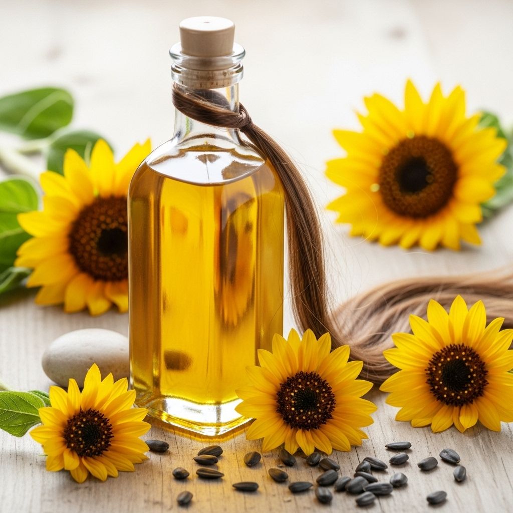 Sunflower Oil: Remarkable Benefits for Skin, Hair, and Health A versatile golden oil that strengthens tresses, soothes irritation, and boosts glow.