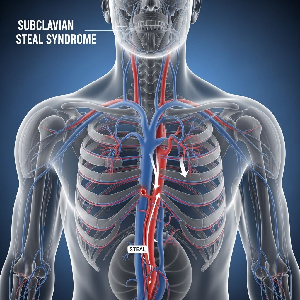 Subclavian Steal Syndrome: Symptoms, Causes & Comprehensive Guide Understand subclavian steal syndrome—its symptoms, causes, risks, diagnosis, treatment, and prognosis—in one in-depth resource.