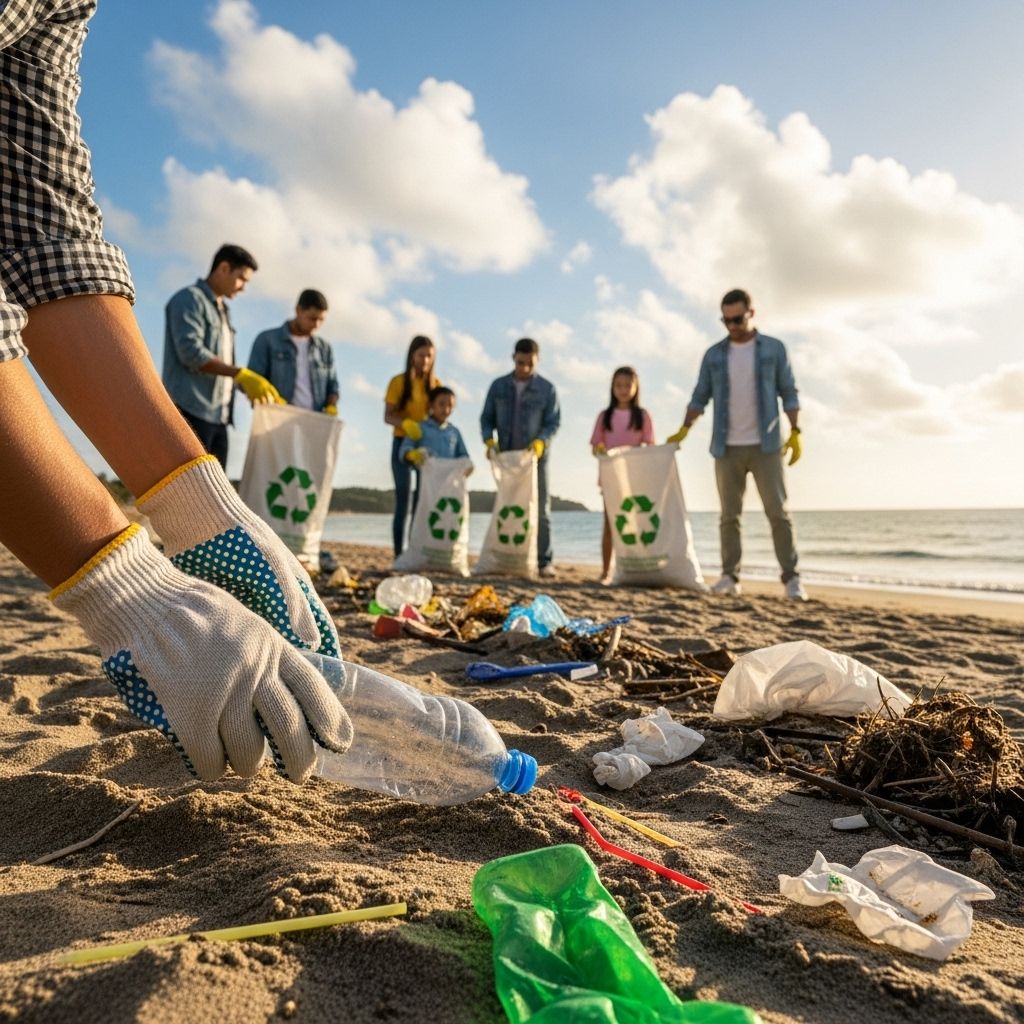Picking Up Litter: Sparking Global Action for a Cleaner Planet Simple acts like picking up litter can spark global change, inspiring community action and environmental stewardship.