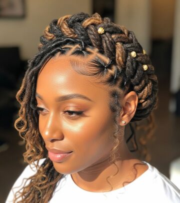 Create a stunning loc crown braid with this easy tutorial—complete with care tips, product recommendations, and expert styling advice.