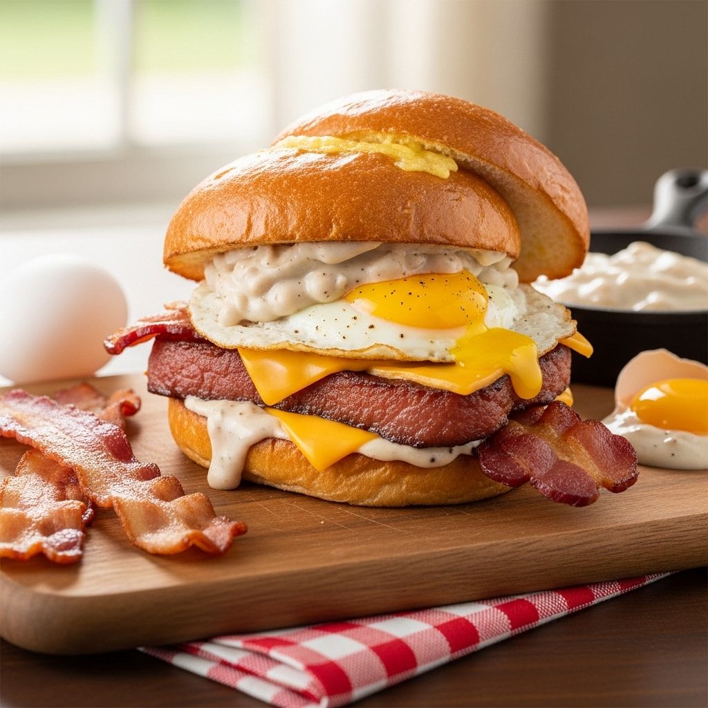 A butter-grilled stack of spicy jalapenos, savory sausage, and melty cheese.
