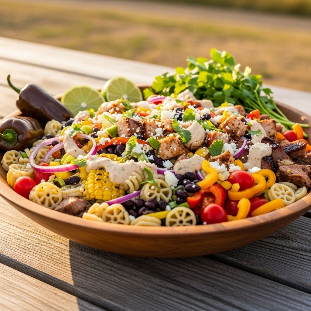A bold, protein-packed salad with crisp veggies that shines at summer gatherings.