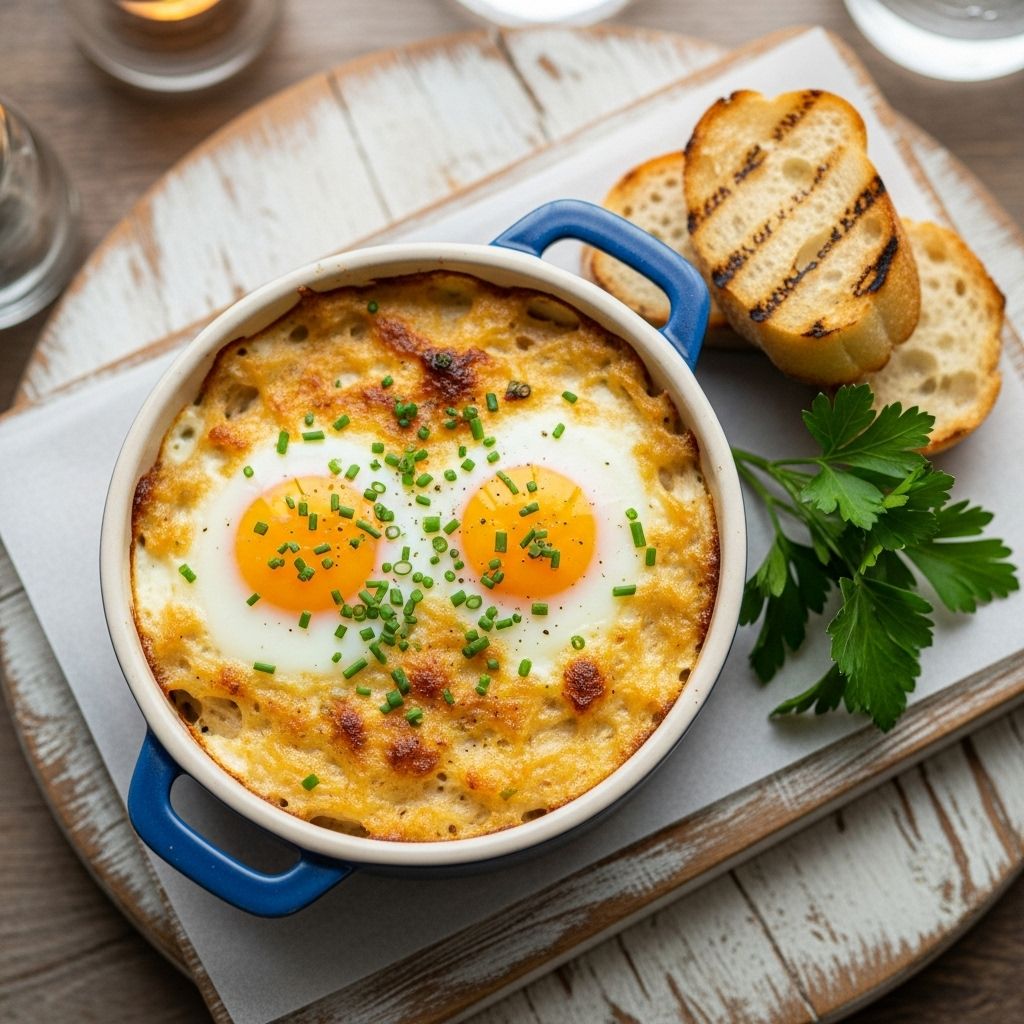 A rich seafood filling meets tender, runny yolks for a stunning morning spread.