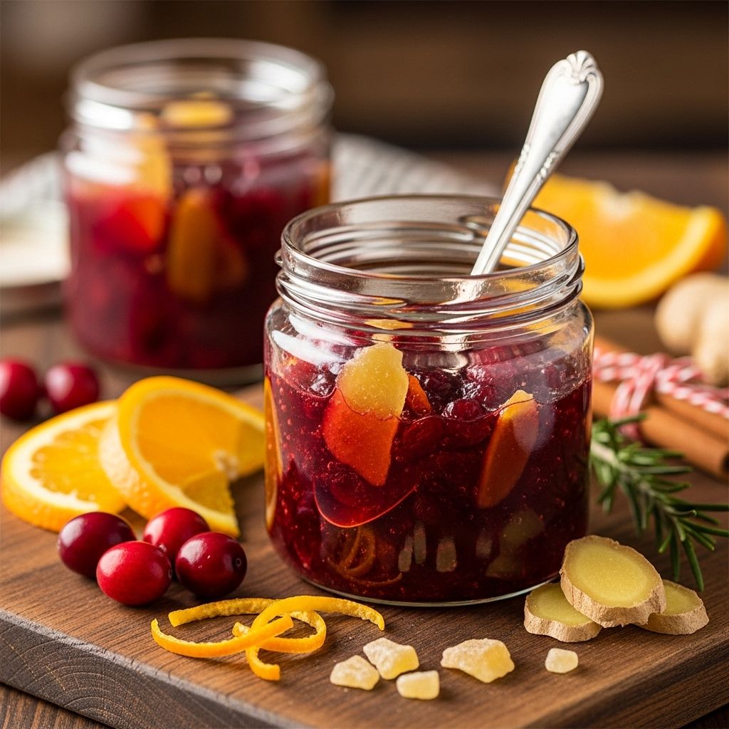 A tart-sweet preserve blending fruits and spice for breakfast toast or cheese boards.
