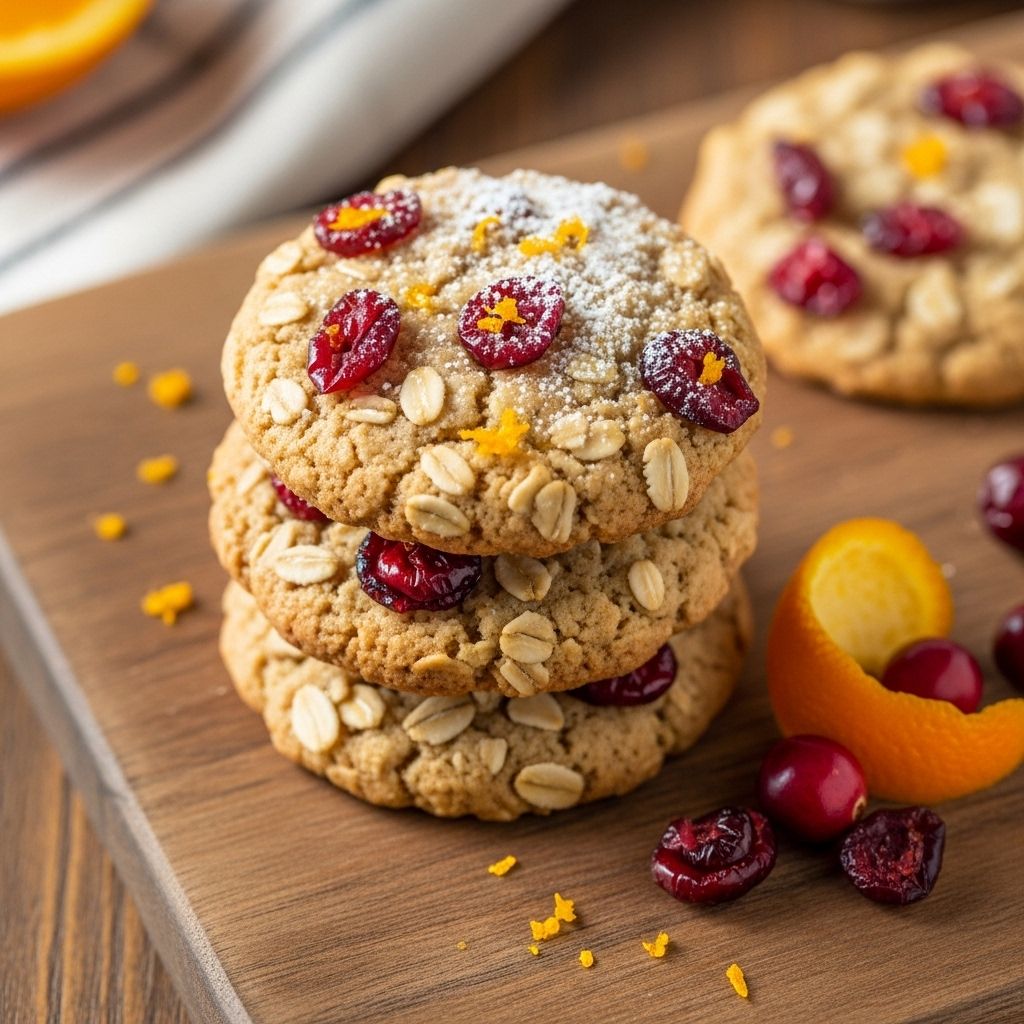 Chewy oats and zesty citrus combine with white chocolate drizzle for a festive holiday treat.