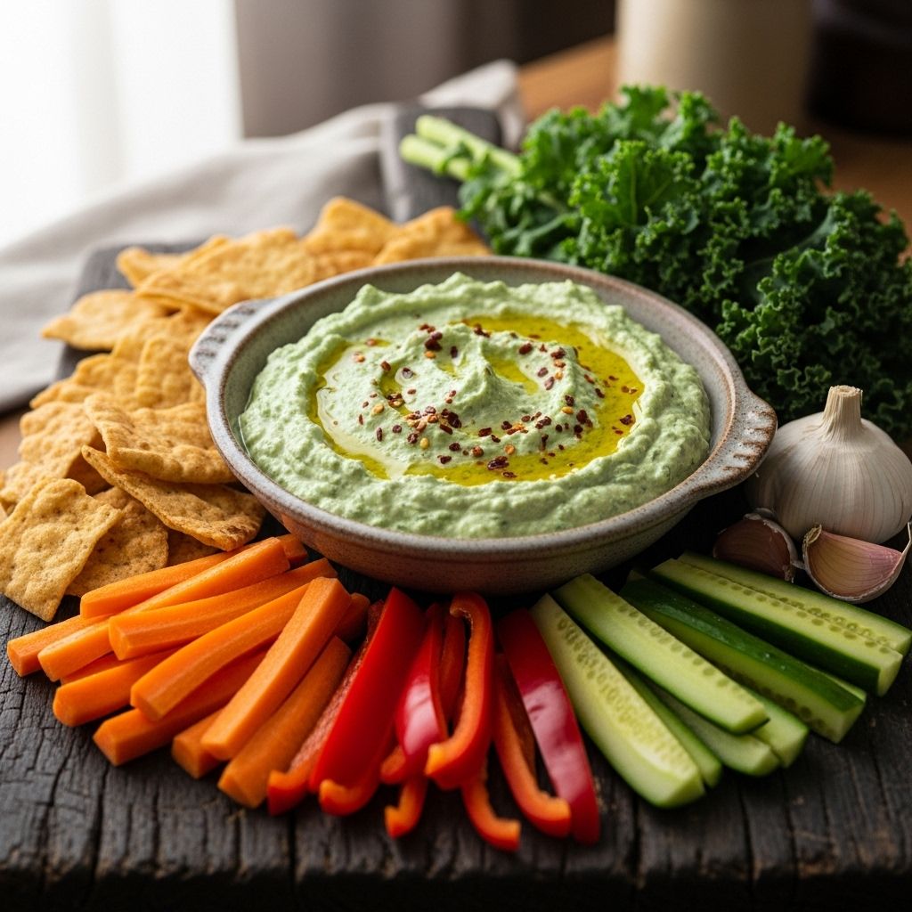 A flavorful, creamy kale dip that’s perfect for parties, snacking, or elevating your appetizer game—packed with nutrition and vibrant taste.