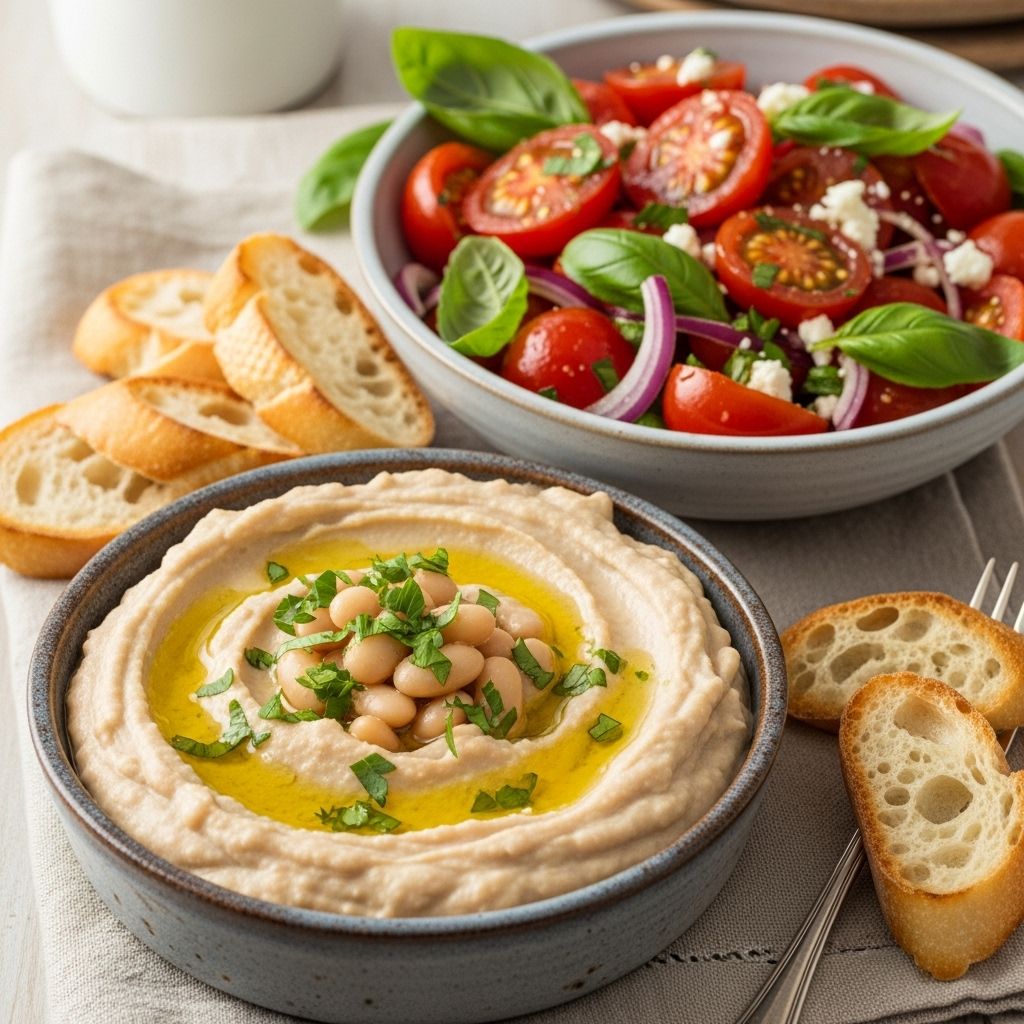 Silky beans and caramelized tomatoes combine for a vibrant, fuss-free party favorite.
