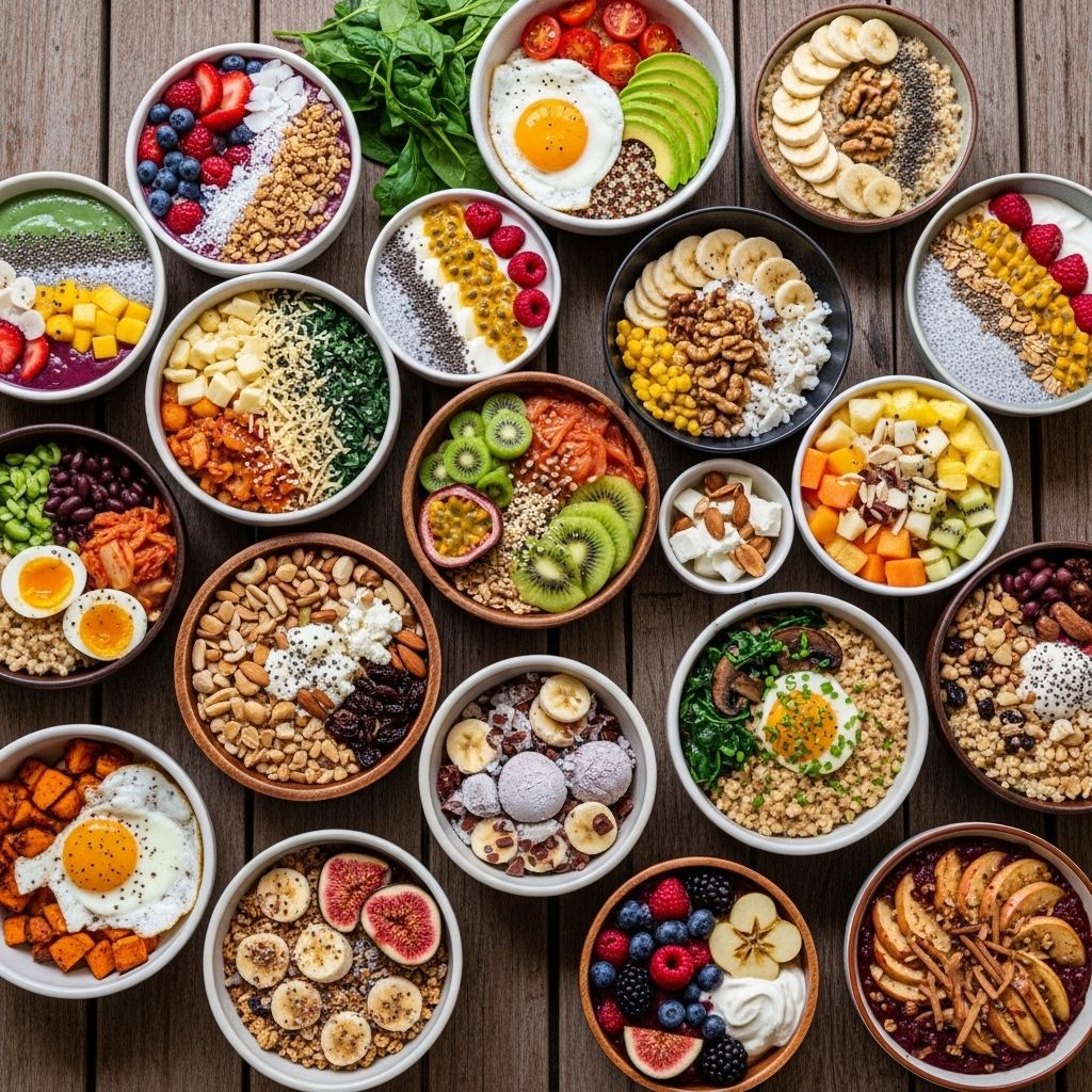 Nutrient-rich creations combine superfoods and global flavors for a satisfying meal.