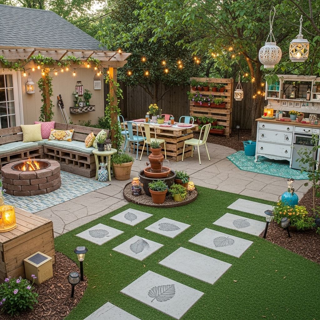 Create a cozy backyard sanctuary filled with personalized accents and all-season comfort.
