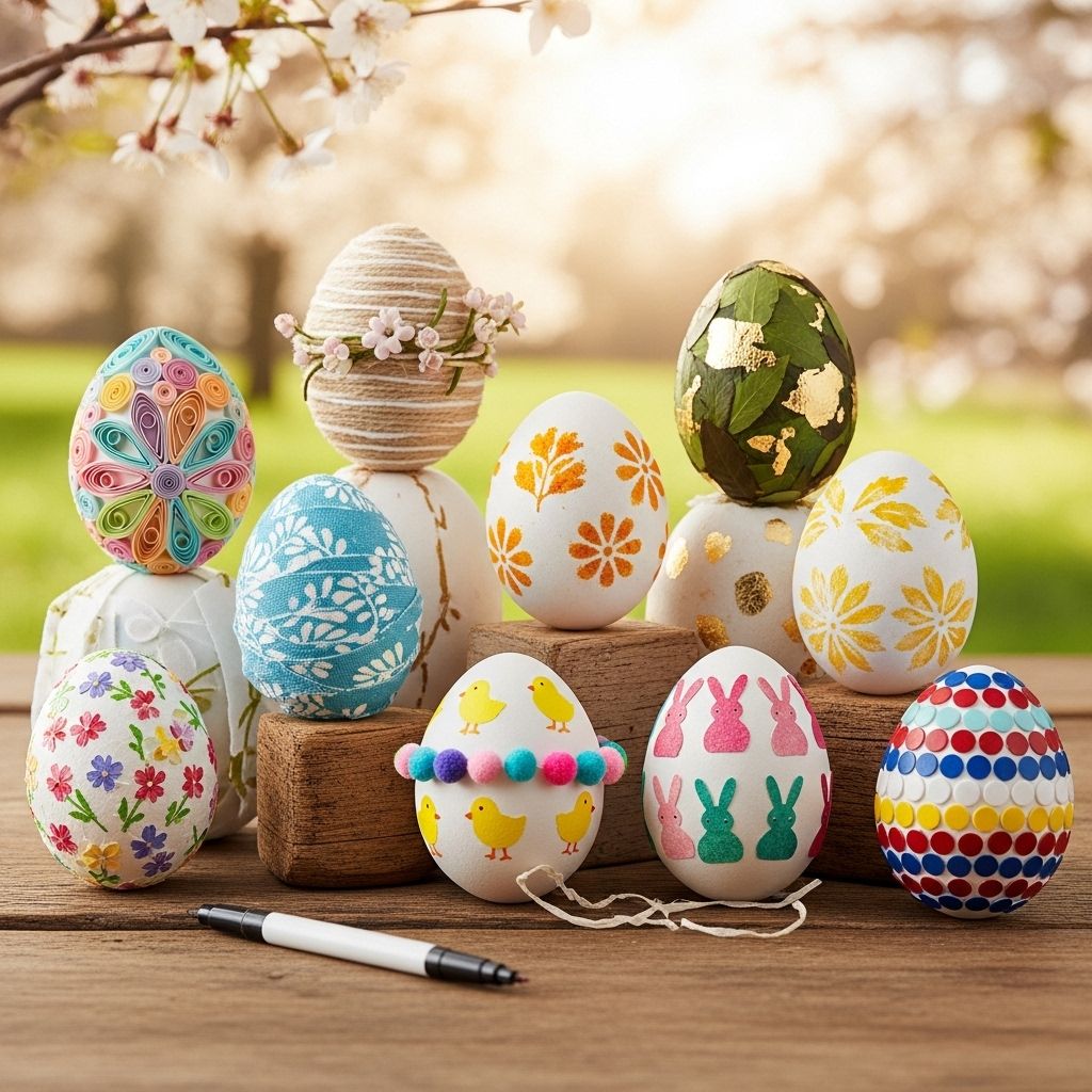 Creative No-Dye Easter Egg Decorating Ideas for a Stunning Spring Transform craft scraps into vibrant, stain-free decorations that burst with personality.